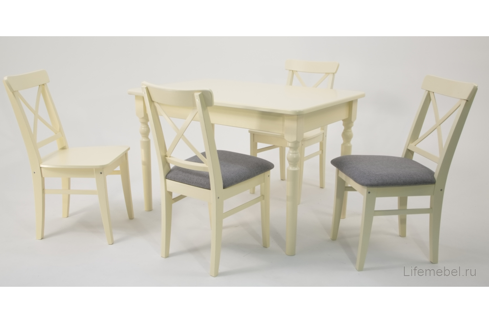 Деревянный стол Верди 120 слоновая кость