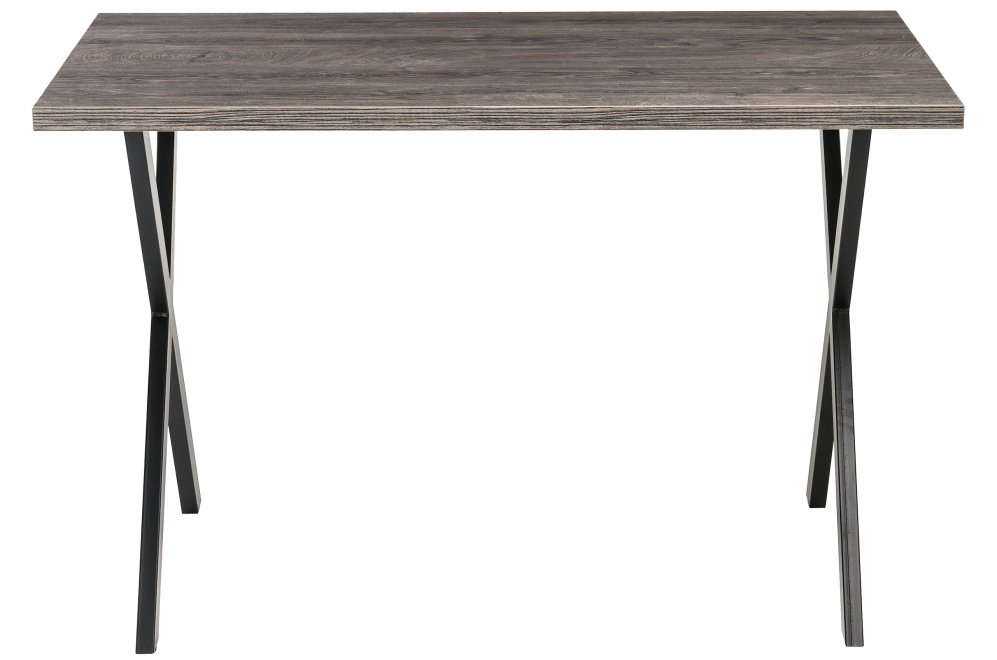 Стол Вик 120х75х77 дуб рошелье / черный матовый