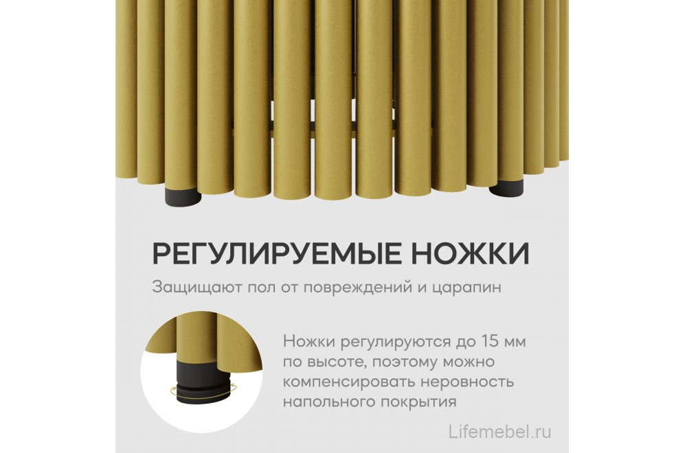 Деревянный стол Trubis Wood 90x75x90 черный / золотой