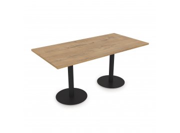 Обеденный стол VAST-160 teakwood/черный