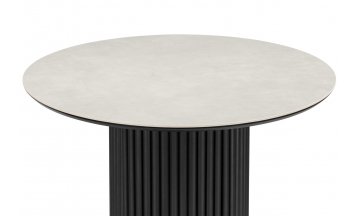 Керамический стол Барел 89 carmen light grey / черный