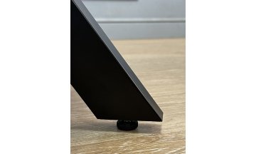 Керамический стол Фуши белое стекло глянец / черный