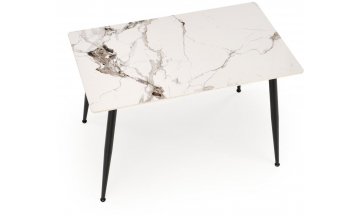 Керамический стол Halmar Emilio 120 белый агломерат