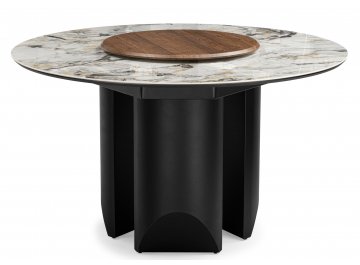 Круглый стол Иган 137 орех кантри / arctic ocean / черный