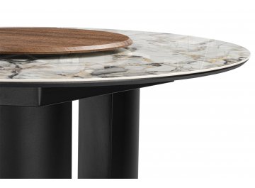 Круглый стол Иган 137 орех кантри / arctic ocean / черный