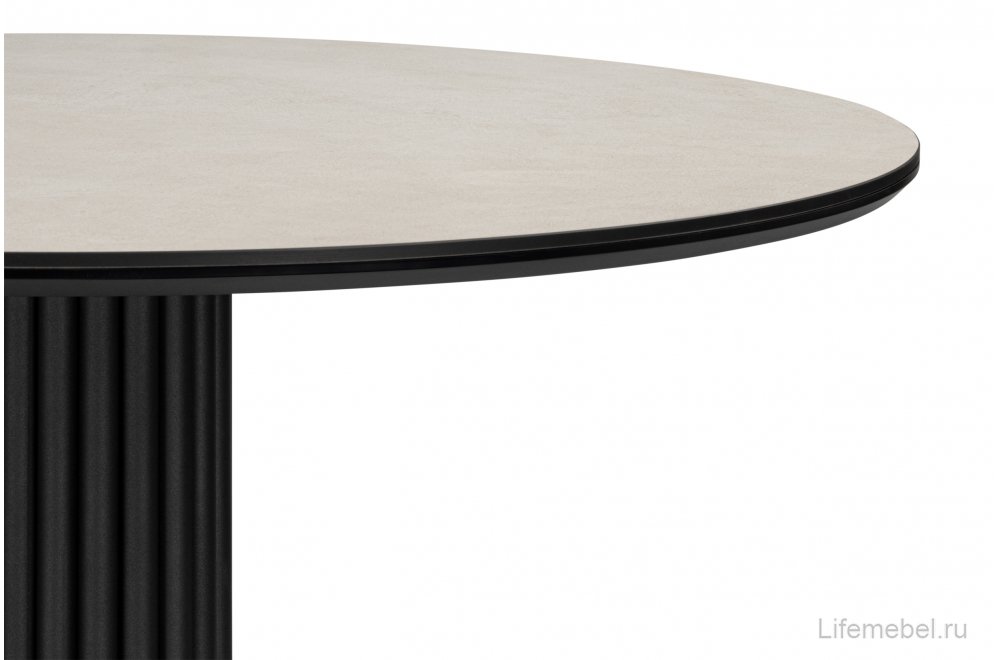 Керамический стол Кэмерон 110 krater perla repose / черный