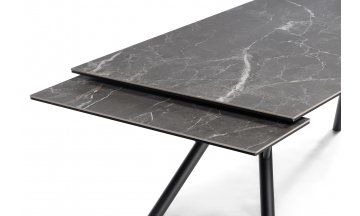 Керамический стол Ворен 180(240)x90 nero markina / черный