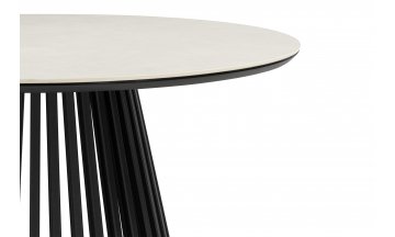 Керамический стол Нэнси 90 carmen light grey / черный