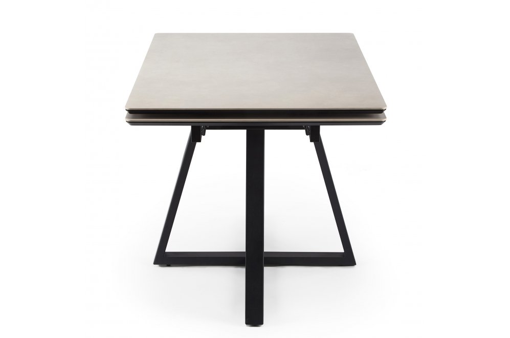 Керамический стол Памелла 140(200)х80 carmen light grey / черный