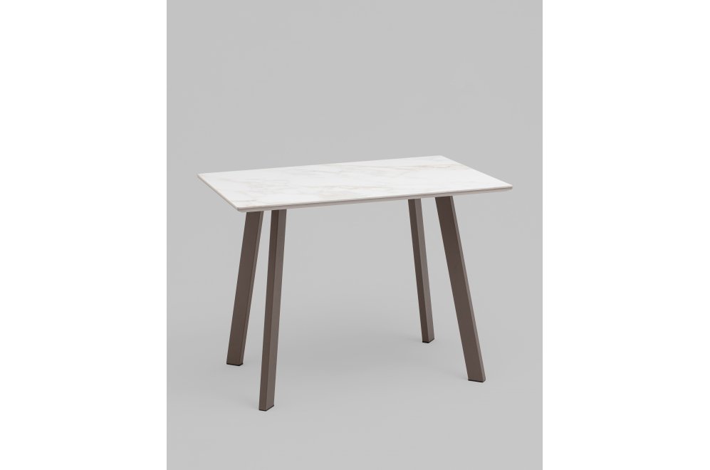 Керамический стол Райли белый / капучино