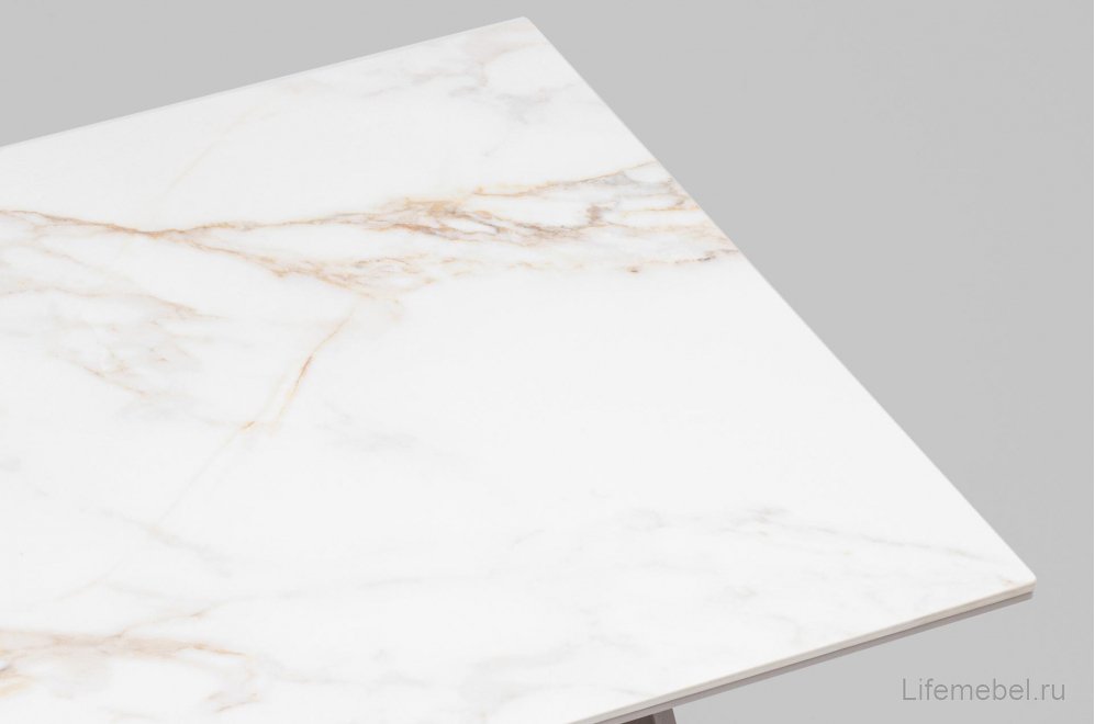 Керамический стол Райли белый / капучино