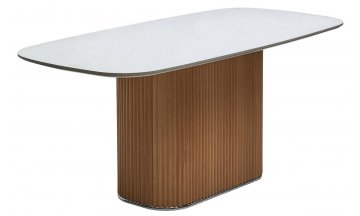 Керамический стол TAMPA Белый 90 Керамика / МДФ