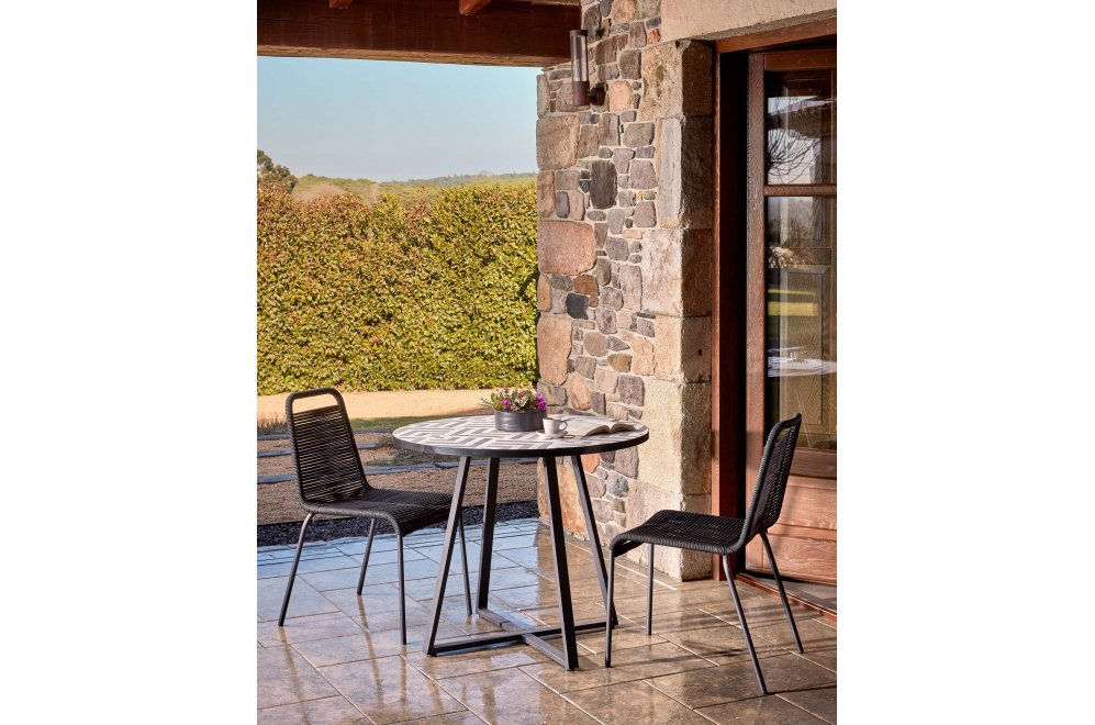 Керамический стол Tella черно-белый