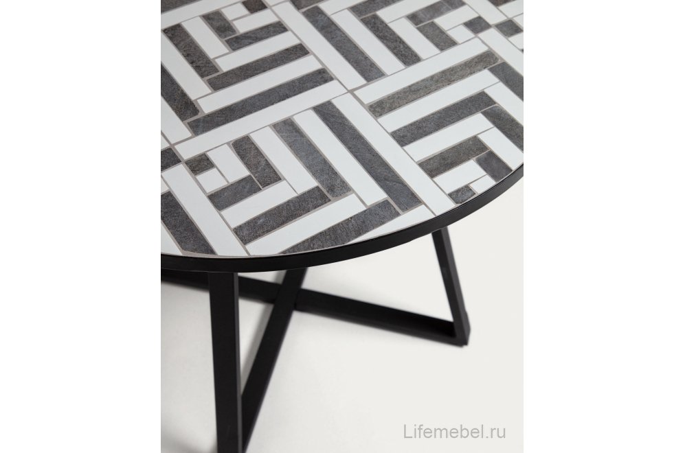 Керамический стол Tella черно-белый