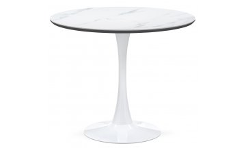 Керамический стол Тулип 90х73 черный мрамор / золото