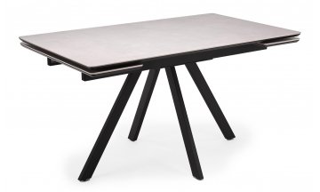 Керамический стол Вилли 140(200)х80 carmen light grey / черный