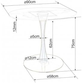 Керамический стол Карлин 90