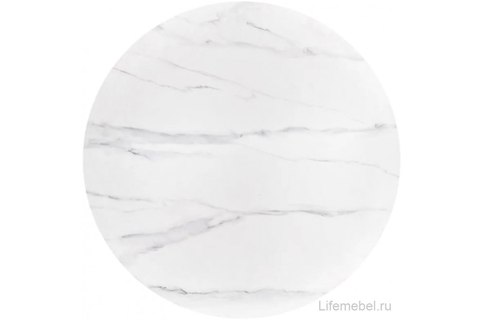 Керамический стол Bruno белый мрамор / ореховый
