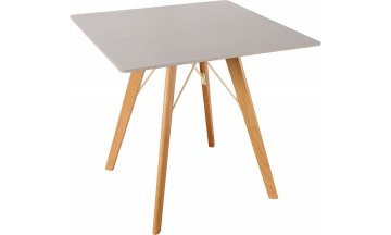 Керамический стол RF Wenge Arenaria светлый бетон / прозрачный лак