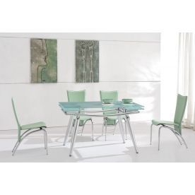 (НЕАКТИВЕН, стульев больше не будет) Обеденная группа "стол 6113C и 4 стула 4056 салатовые" (ES)