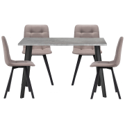 латте велюр / бетон / черный матовый