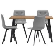 светло-серый велюр / дуб вотан / черный матовый