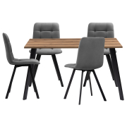 темно-серый велюр / дуб делано темный / черный матовый