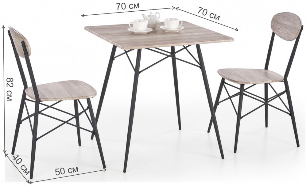 Обеденная группа Kabir дуб сан ремо