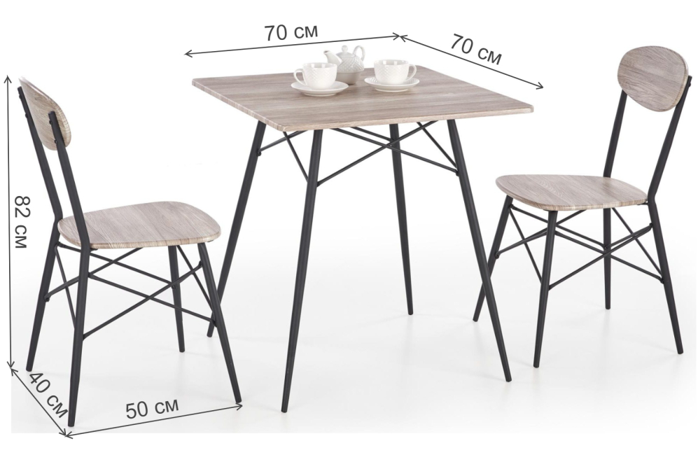 Обеденная группа Kabir дуб сан ремо