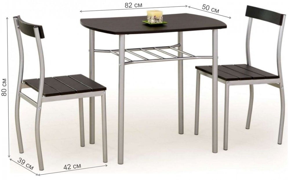 Обеденная группа Lance венге / серая