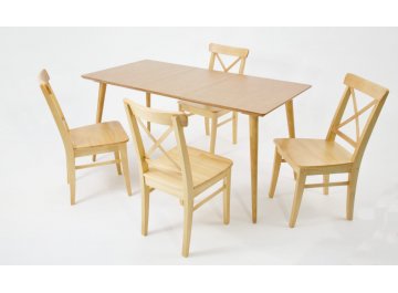 Раздвижной стол Монте Ингольф 120 натуральное дерево / натуральное дерево