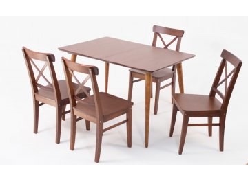 Раздвижной стол Монте Ингольф 120 натуральное дерево / натуральное дерево