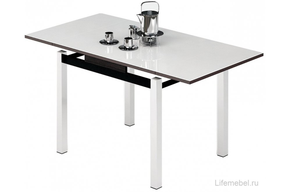 Обеденная группа стул 1308 и стол Париж 1Р стекло белое