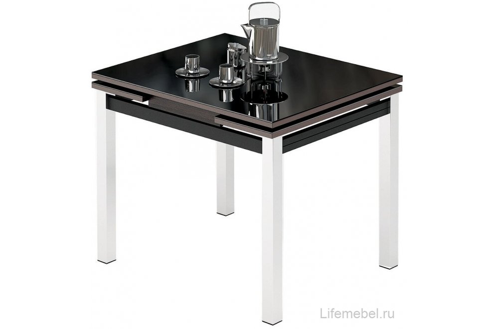 Обеденная группа стул 1308 и стол Париж 1Р стекло черное