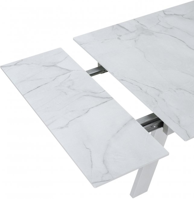 Деревянный стол Wings жемчужный перито / белый