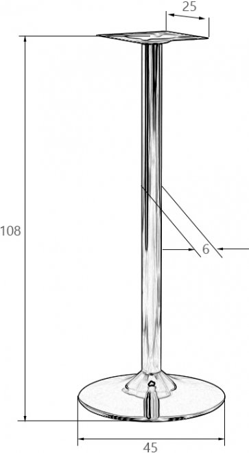 Подстолье барное Alan High Black