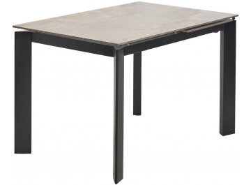 Стеклянный стол Corner 120 gloss amber jade solid ceramic / black