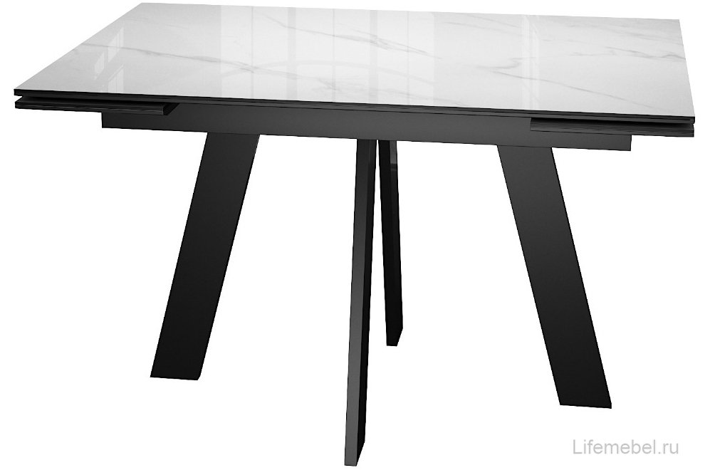 Керамический стол DKM110 раскладной carrara gloss