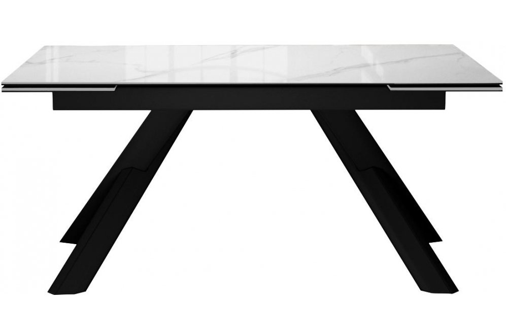 Керамический стол DKX140 раскладной carrara gloss / черный