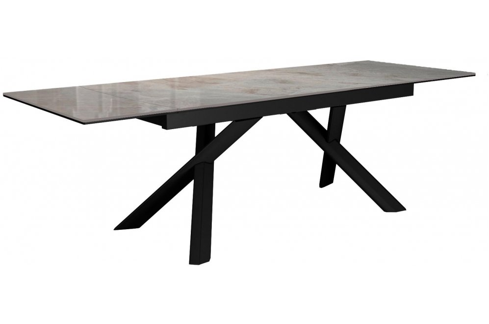 Керамический стол DKX140 раскладной italian grey / черный