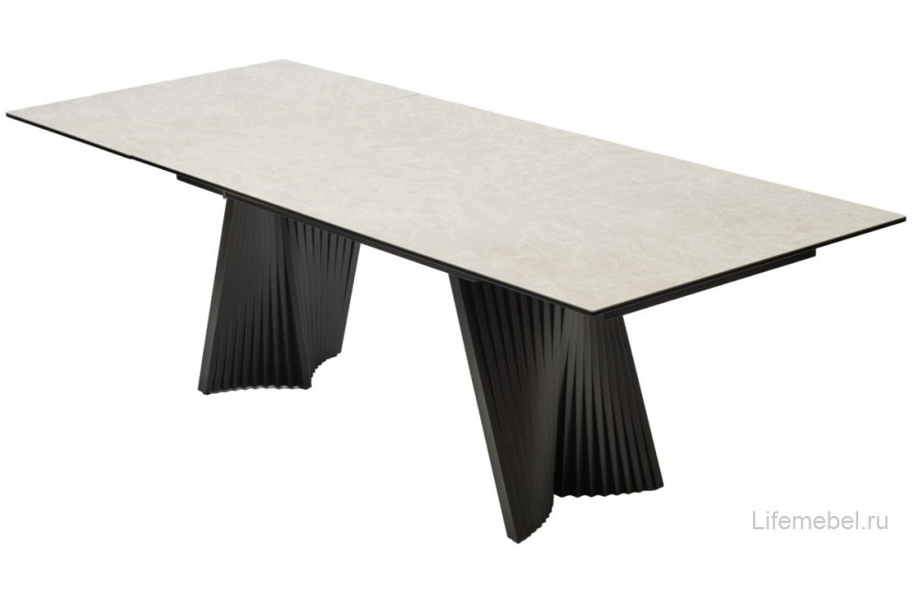 Керамический стол Yoakim 180 испанская керамика TL-102 бежевый мрамор / темно-серый