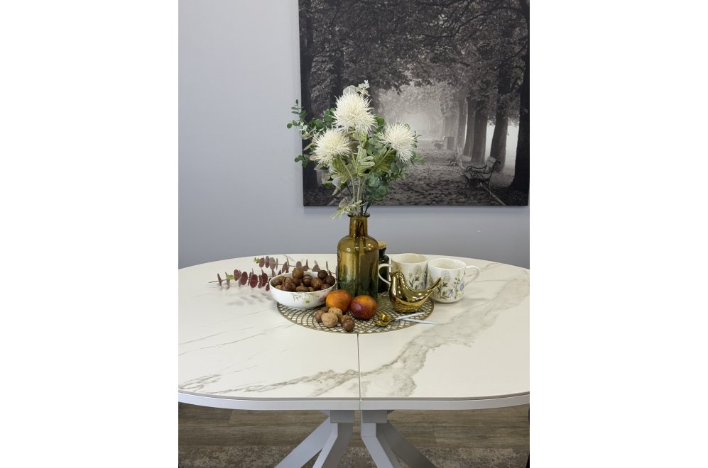 Стол DO1200 белый / керамика белая