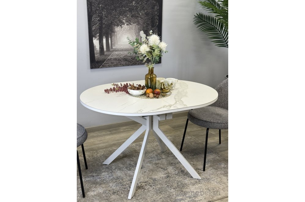 Стол DO1200 белый / керамика белая