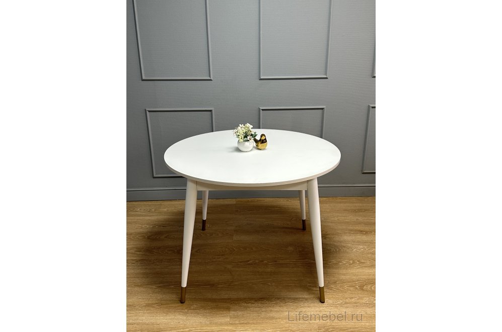 Стол Гай белое стекло / венге