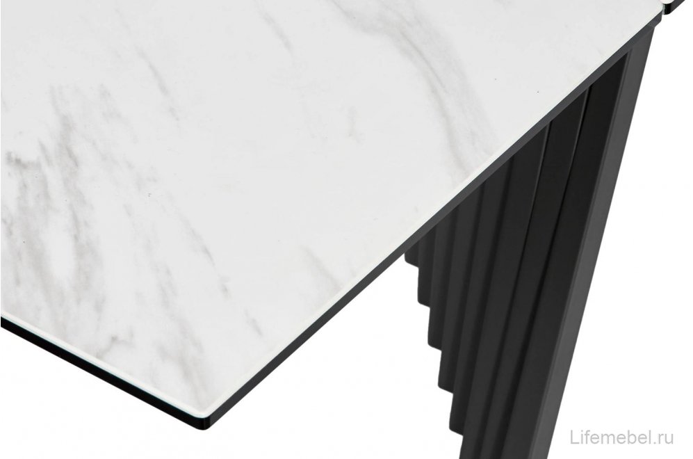 Керамический стол Ivar 200 Marbles KL-99 итальянская керамика белый мрамор