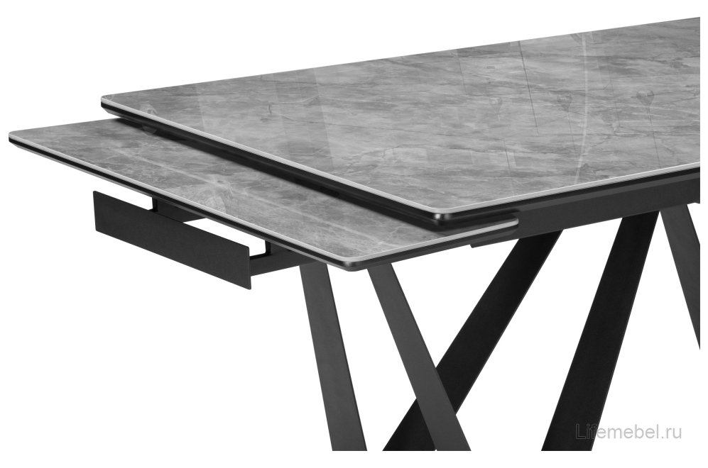 Стол Titanium серый глянец / черный