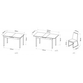Стол M21 раскладной
