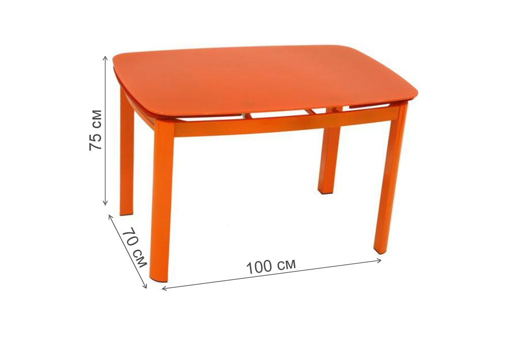 Стеклянный стол 6236C orange / orange