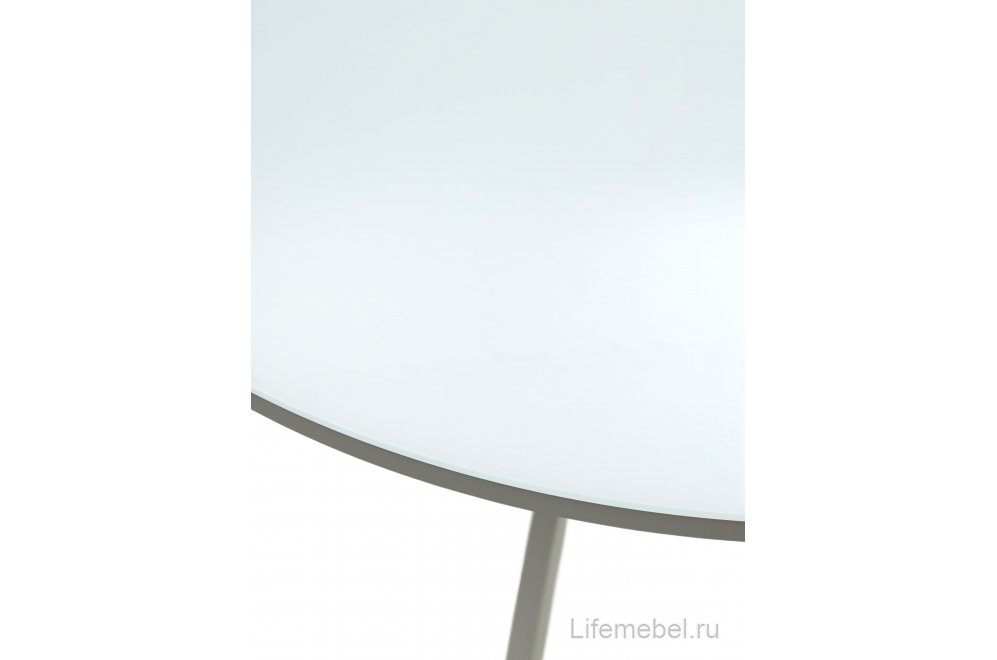 Стеклянный стол Дарио D100 стекло белый / белый