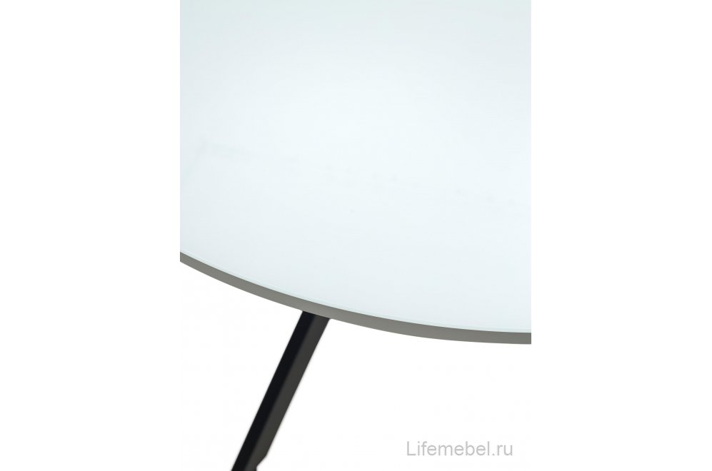 Стеклянный стол Дарио D100 стекло белый / черный